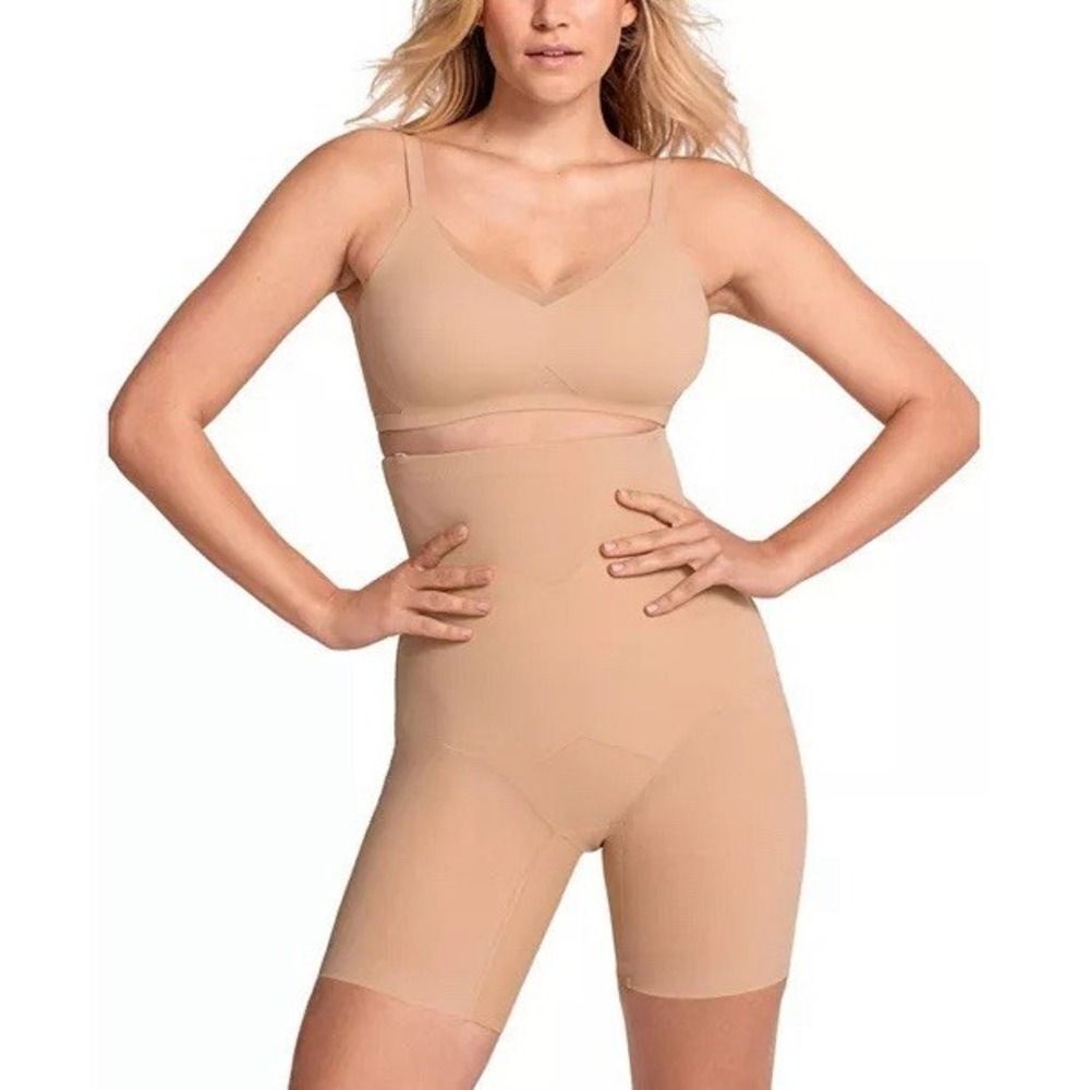 Honeylove SuperPower Short in sand/tan color. Sz L